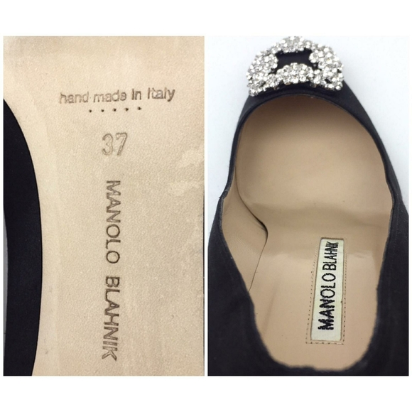 MANOLO BLAHNIK Hangisi Pointed Toe Pump sz 7 - Picture 8 of 13